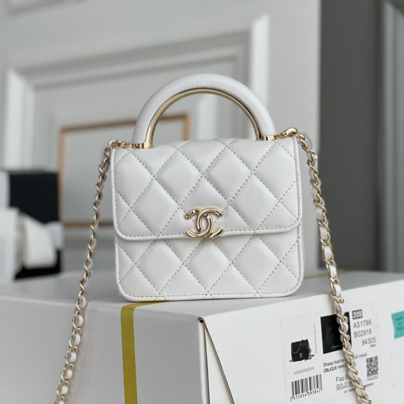 Chanel Handbags AP2845 Sheepskin White